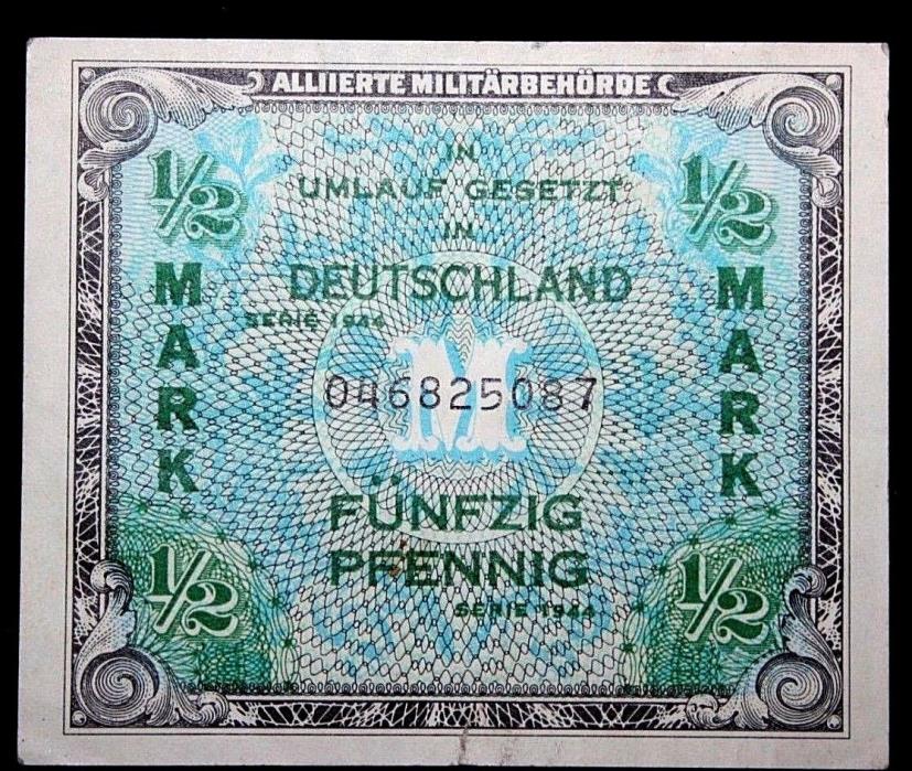 Series 1944 Germany 1/2 Mark Allied Military Note