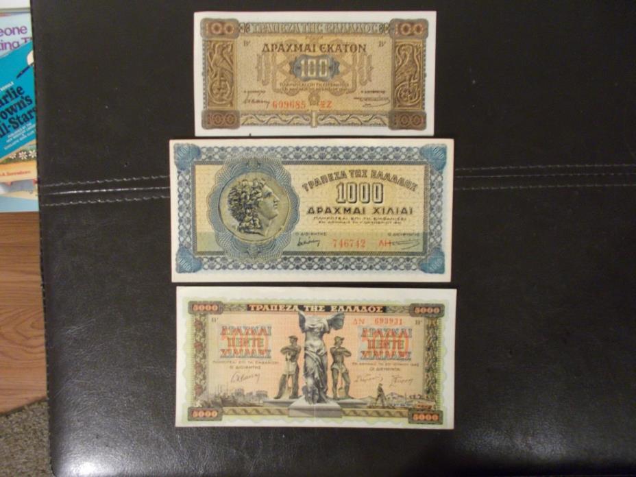 1941-42 Greece banknotes