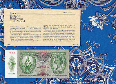 Great Historic Banknotes Hungary 10 Forint 1936 P100 Serie *B201 AUNC Star note