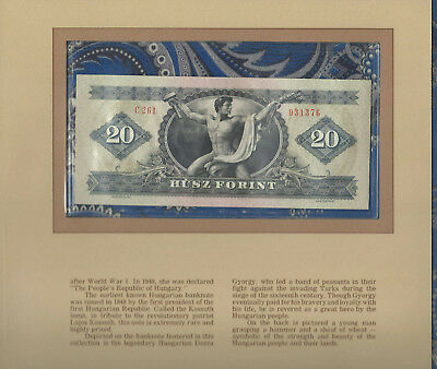 Most Treasured Banknotes Hungary 20 Forint 1975 UNC P 169f Serie C261