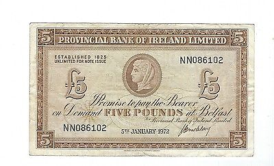 Ireland - Five (5) Pounds, 1972