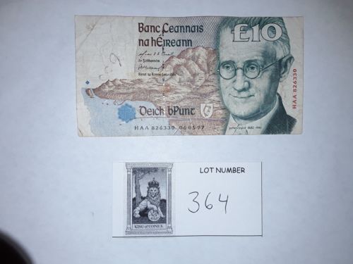 1997 Ireland 10 Pound (Punt) Banknote