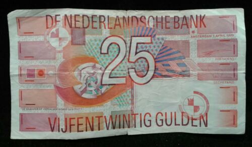 1989 NETHERLANDS 25 VIJFENTWINTIG GULDEN BANKNOTE