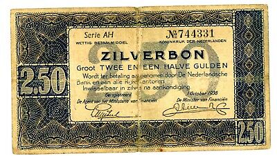 Netherlands … P-62 … 2,50 Gulden … 1938 … *F-VF*