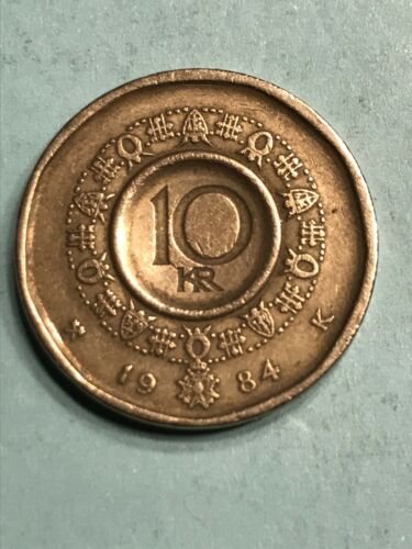 10 Kronen Norwegen 1984 Olav V Norges Konge Norway