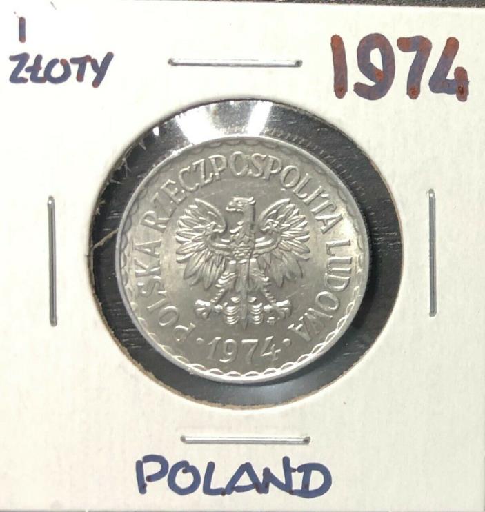 1974 ~ POLAND ~ 1 zloty ~  EF40 condition