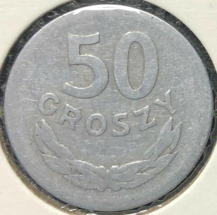 1957 ~ POLAND ~ 50 groszy ~  VG8 condition
