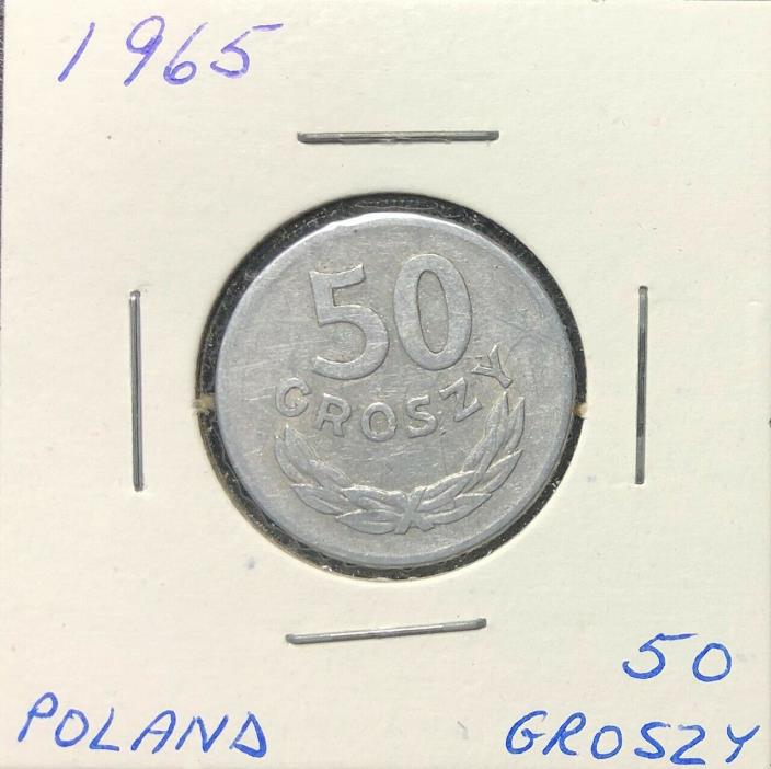 1965 ~ POLAND ~ 50 groszy ~  VG10 condition