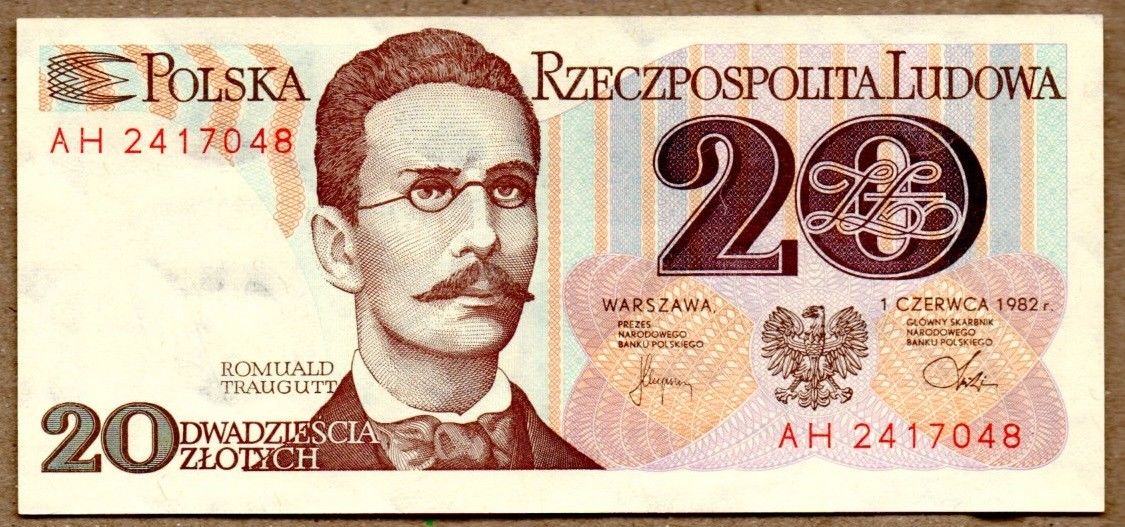 Poland UNC 20 Zlotych 1982 P-149
