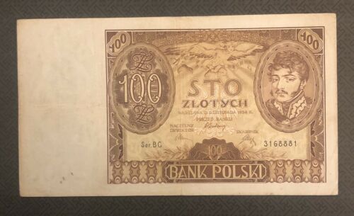 POLAND 100 Zlotych, 1934, P-74, World Currency