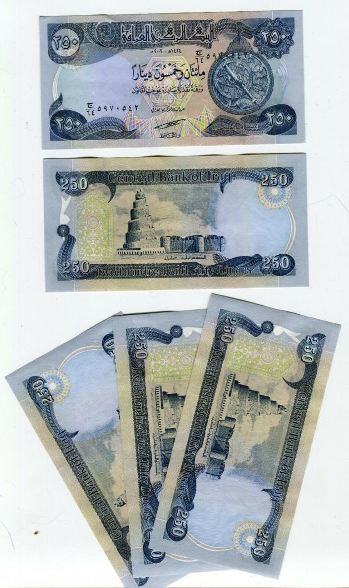 5 IRAQ 250 DInar, 2003, UNC