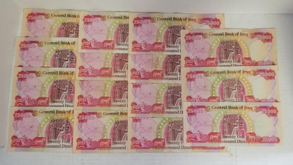 15 ~ 25000 IQD Banknotes - ,375,000 IRAQI DINAR