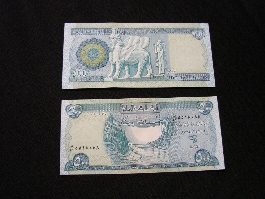 5000 New Iraqi Dinar 10 x 500 of UNCIRCULATED Banknotes!!