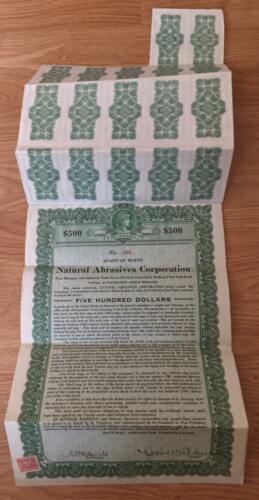 Natural Abrasives Of Maine Gold Bond Green Coupons 1919 Great Vignettes