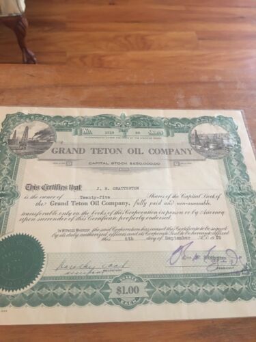 Lot Of 3 Western Oil Company Stock Certificates - 3 Different Companies