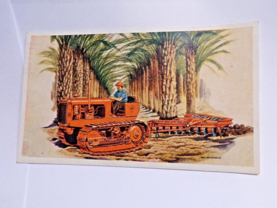 1941 Postcard Allis Chalmers Model M Track Type Tractor