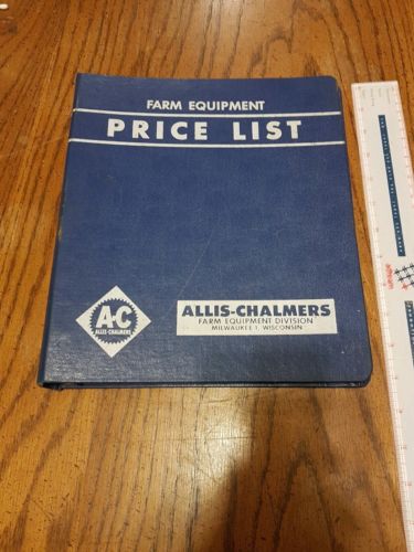 Vintage Original Allis-Chalmers Farm Price List Binder WD45 D21 D19 C B A