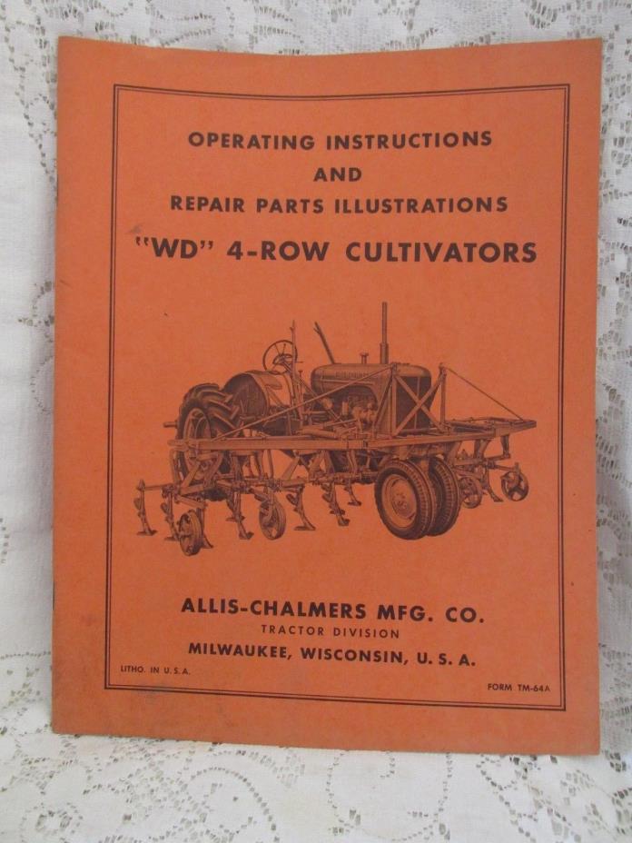 Vintage Allis-Chalmers Operating Instructions  