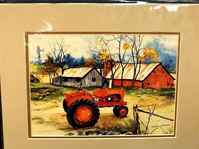 COLLEEN CARSON  ALLIS-CHALMERS WD  TRACTOR PRINT -DOUBLE MATTED