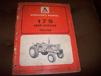 Original Allis-Chalmers 175 Crop Hustler Tractor Operator's Manual