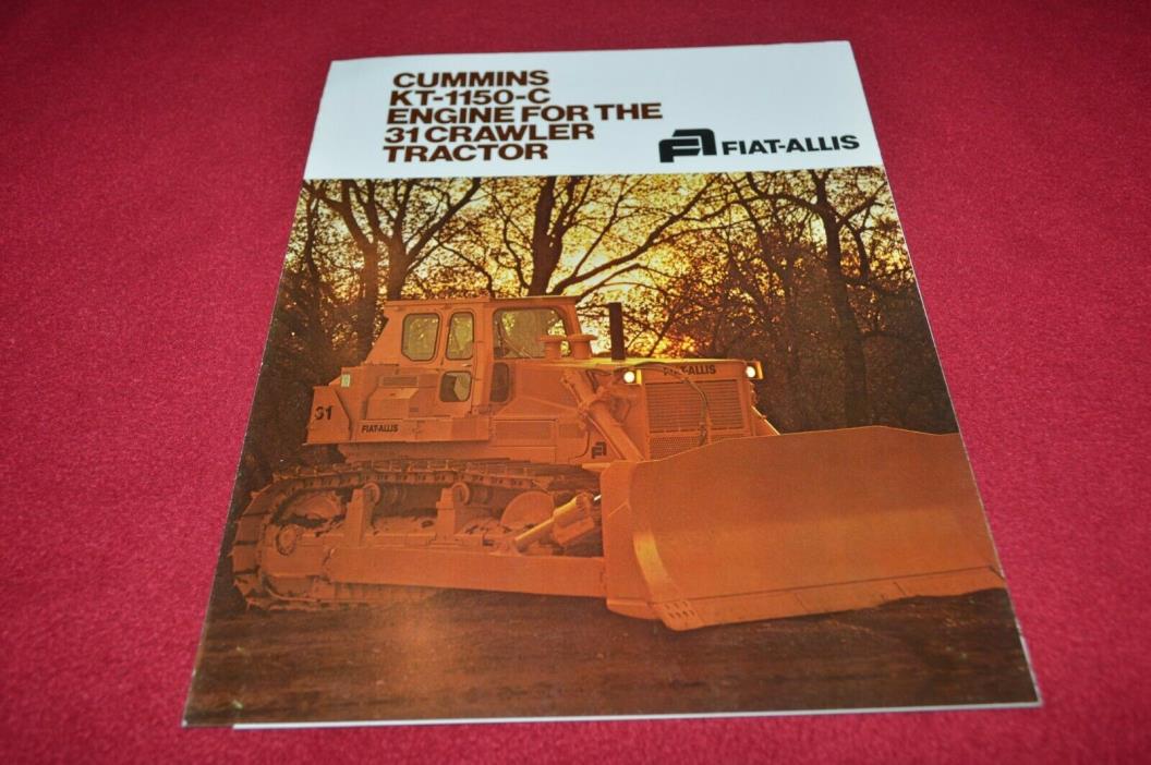 Fiat Allis Chalmers 31 Crawler Tractor Dealer's Brochure YABE18