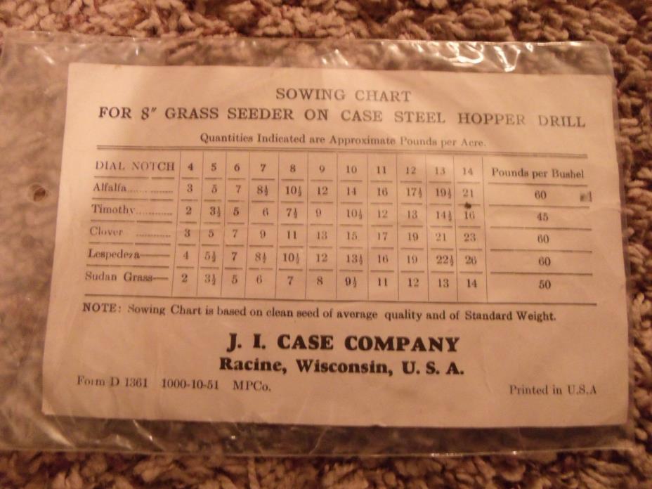 VINTAGE SOWING CHART 8