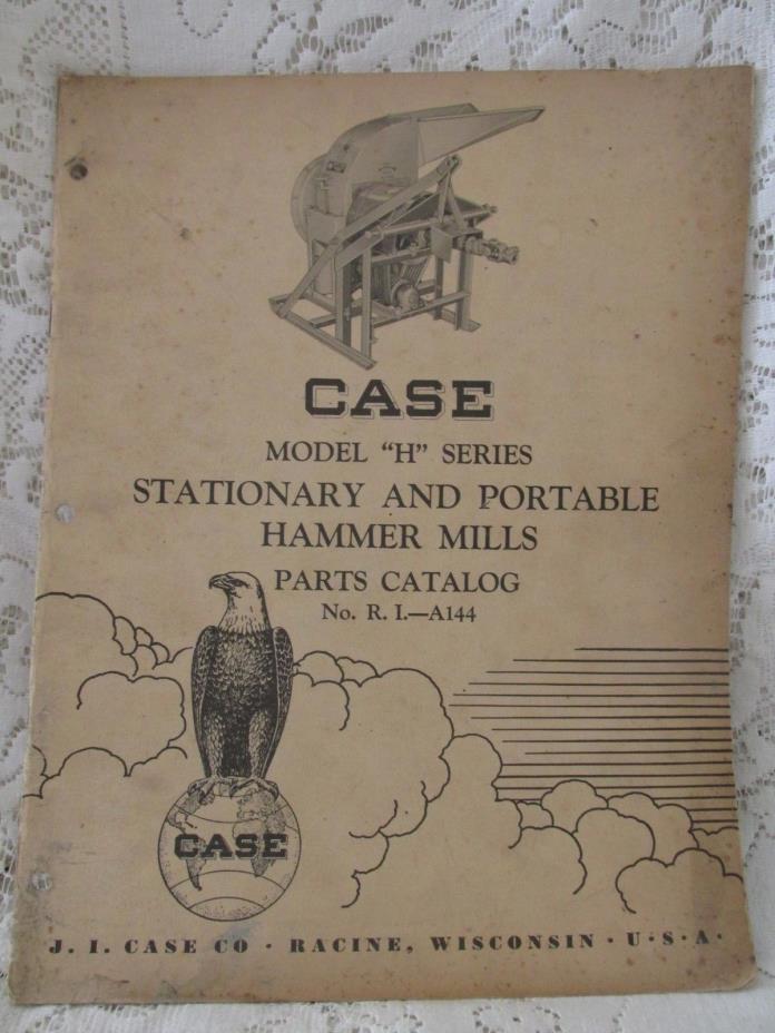 Vintage Case Parts Catalog Model 