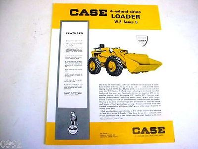 Case W8B Wheel Loader Brochure 2 Page Good Condition 1965