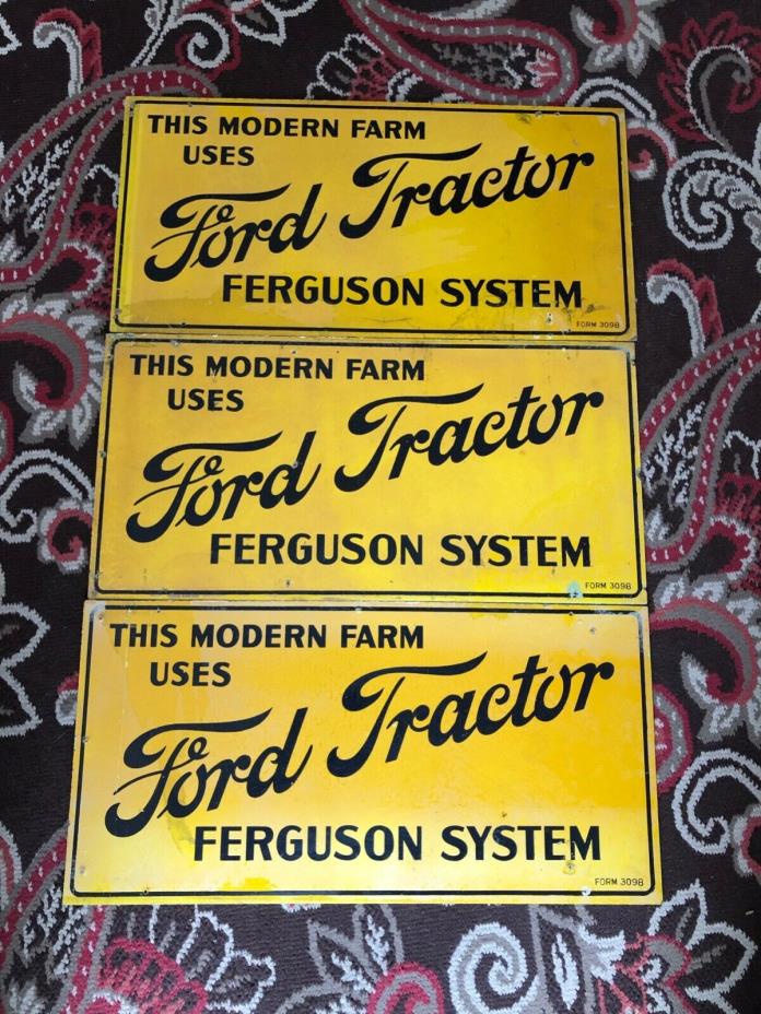 original vintage FORD FERGUSON TRACTOR system masonite farm sign