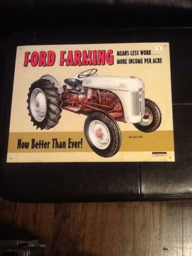 Ford Farming Tractor Equipment Repo Tin Sign. Cool Mancave decor. Size 16x12