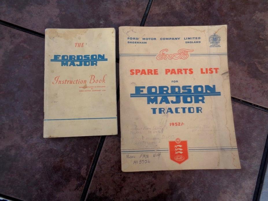 ORIGINAL FORD FORDSON MAJOR TRACTOR INSTRUCTION BOOK MANUAL AND PARTS LIST