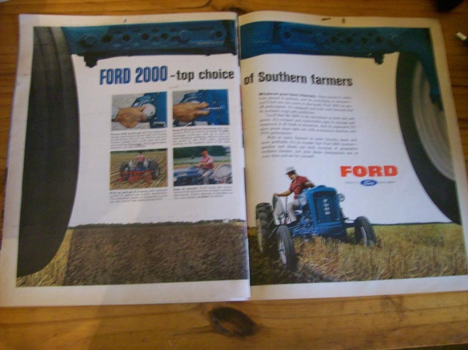 1964 Ford 2000 Tractor 2-Page Magazine Ad 