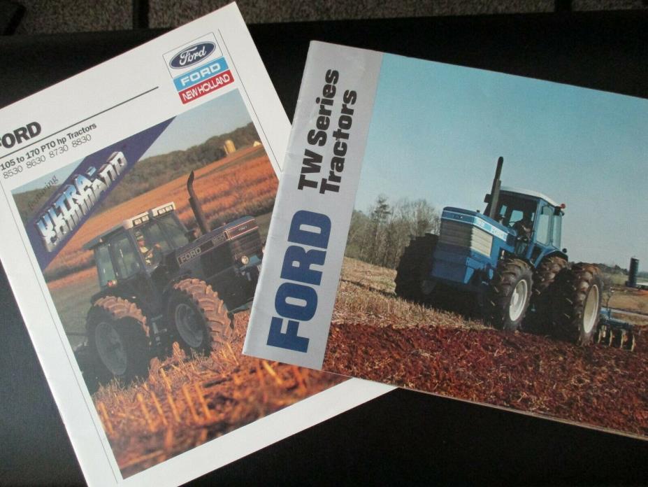2 Ford Dealer Catalogs for TW Series and 80 Series Tractors