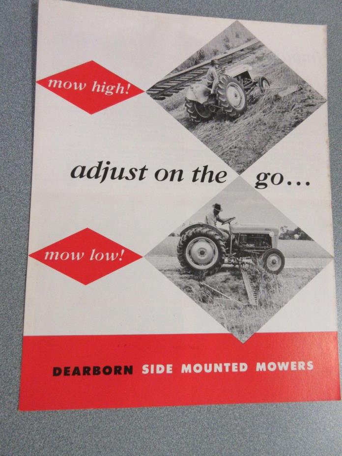 Ford Dearborn Side Mounted Mowers Sales Brochure    1956            lw