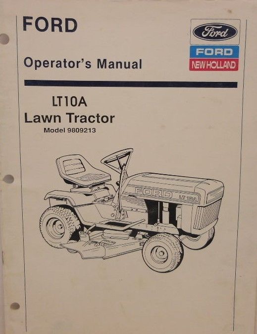 Ford, Operators Manual,LT 10A Lawn Tractor, Model 9809213......MC