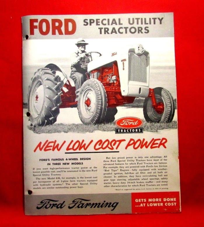 Ford Special Utility Tractors Sales Brochure, Models 620, 630, 820