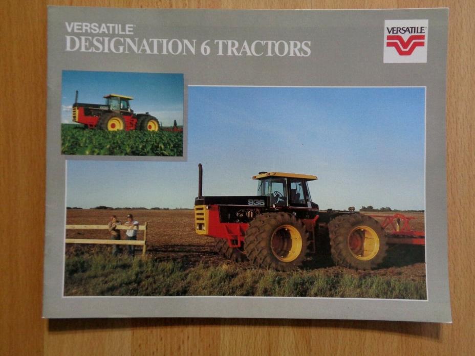 Vintage Versatile Designation 6 tractors brochure 836 - 976 VG 24 pgs OEM **