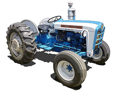 Ford Model 801 Select O Speed farm tractor canvas art print by Richard Browne