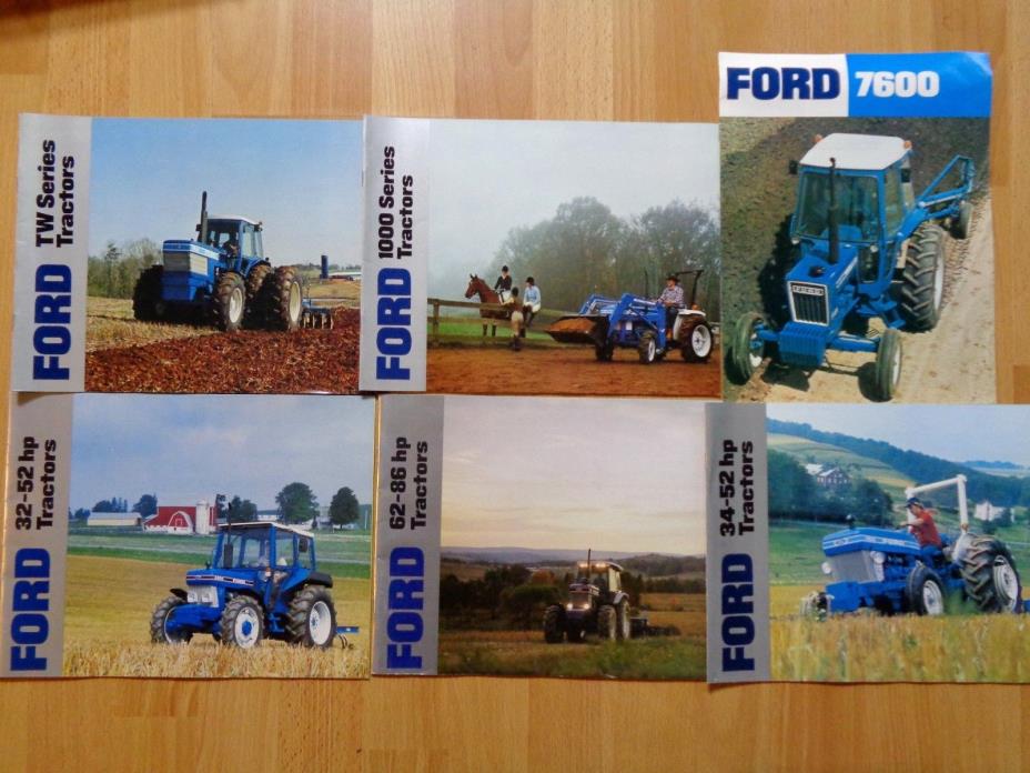 6 nice uncirculated big Ford tractor brochure catalogs originals **