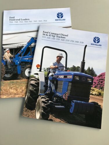 2 Vintage Ford New Holland Tractor Brochures Compact Diesel Front End Loaders