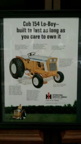 1970 International Harvester Cub 154 Lo-Boy advertisement framed