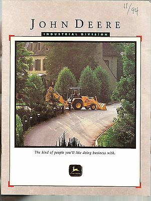 1994 JOHN DEERE FULL LINE BACKHOE LOADER TRACTOR INDUSTRIAL BROCHURE CATALOG