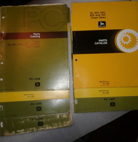 lot of 7 John Deere chainsaw parts catalogs