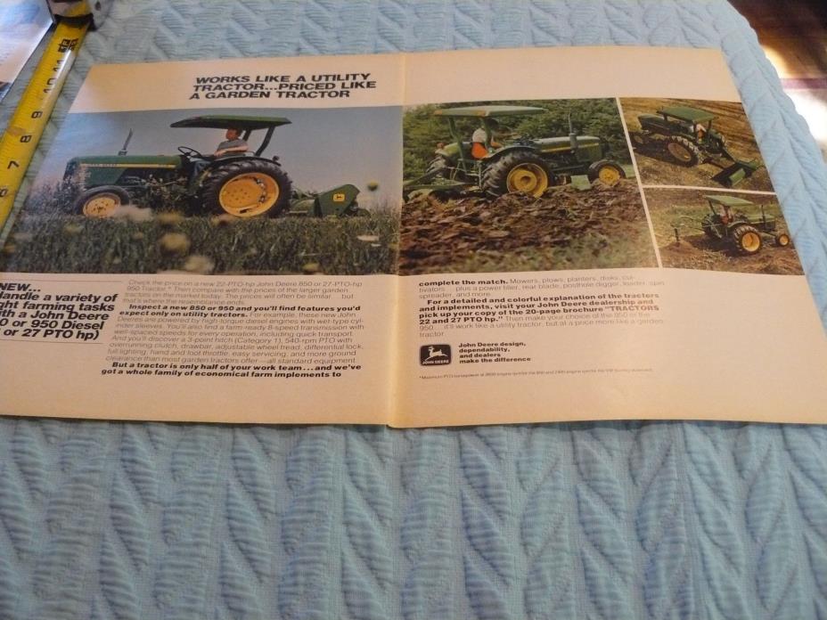 PROGRESSIVE FARMER MAY 1978 -AD- JOHN DEERE 22 AND 27 PTO / 850 OR 950 DIESEL