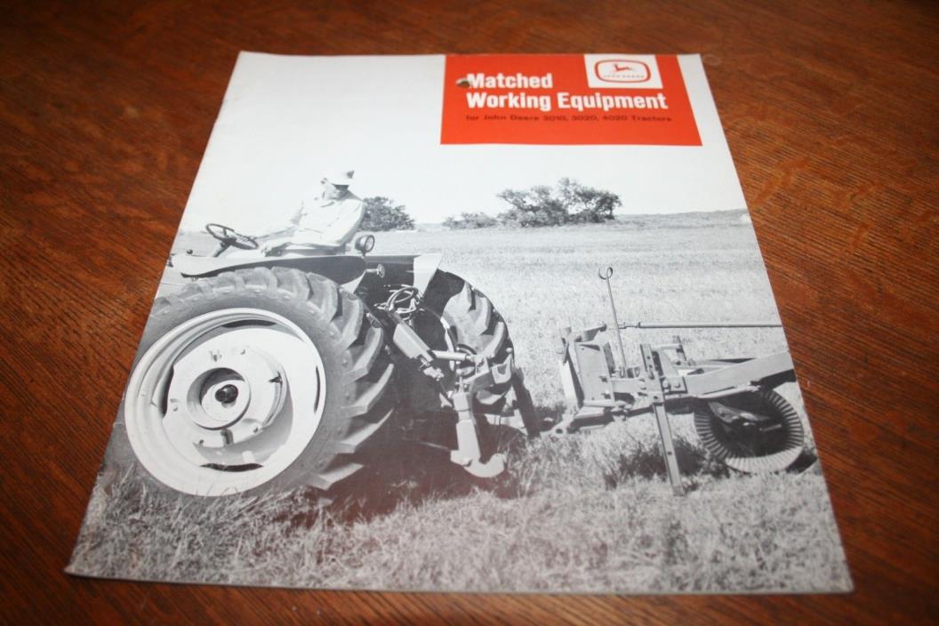 John Deere Matched Working Equipment for 2010 3020 4020 Tractors Brochure 1964