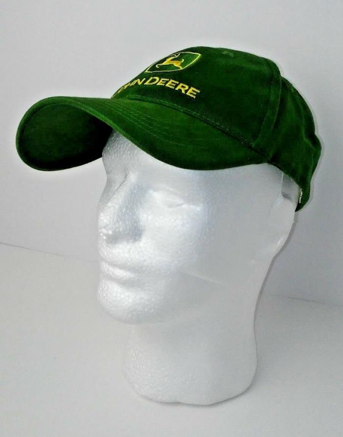 John Deere Tractor Cap Hat Authentic Green Cotton Twill Logo Strap back Adult