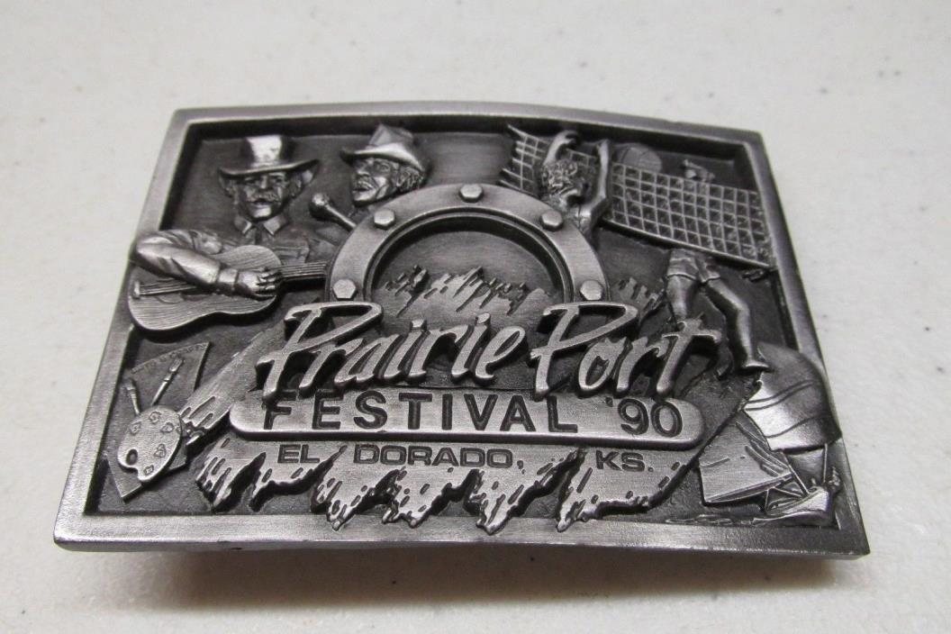 LIMITED EDITION PRAIRIE PORT FESTIVAL 1990 BELT BUCKLE