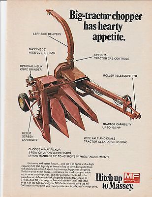 Original 1974 Massey Ferguson 260 Big-Tractor Chopper Magazine Ad