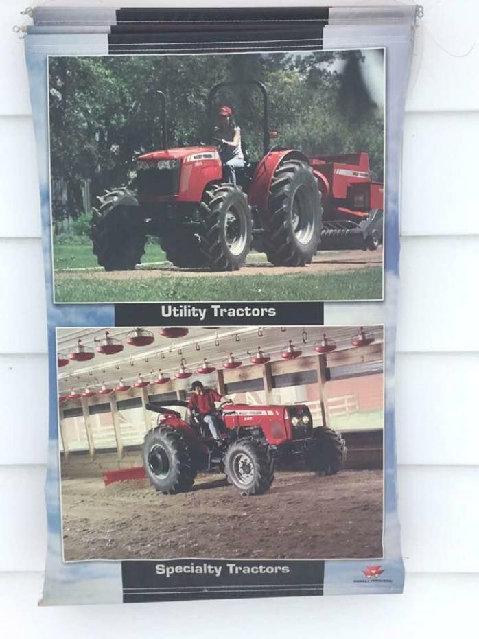 5 Different Large NOS Massey Ferguson MF Dealer Banner Signs Tractor Mower Baler
