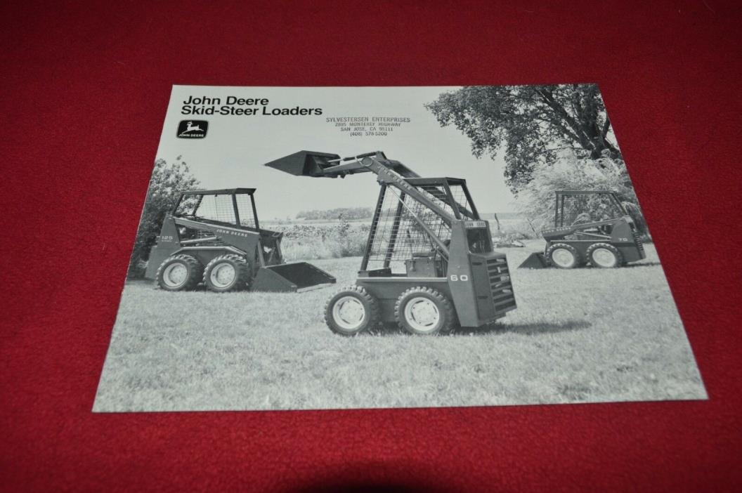 John Deere 125 70 60 Skid Steer Loader Dealer's Brochure GDSD7
